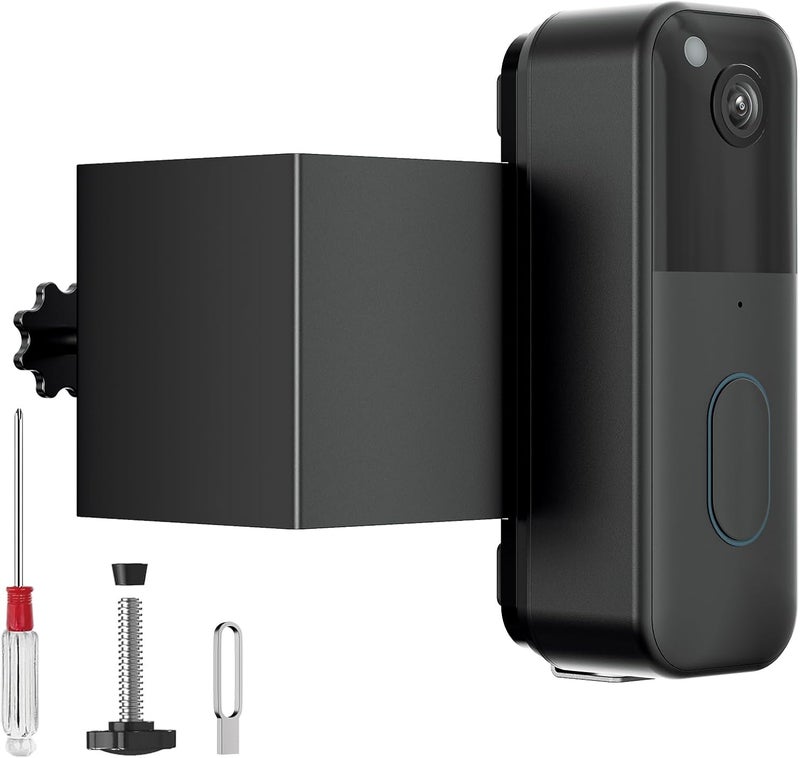 Mamerry Anti-Theft Blink Doorbell Mount: No Front Cover No Drilling Mount Only for All-New Blink Doorbell Camera(2nd Gen), Doorbell Bracket Holder for Rental Apartment Home(Black) - Image 1